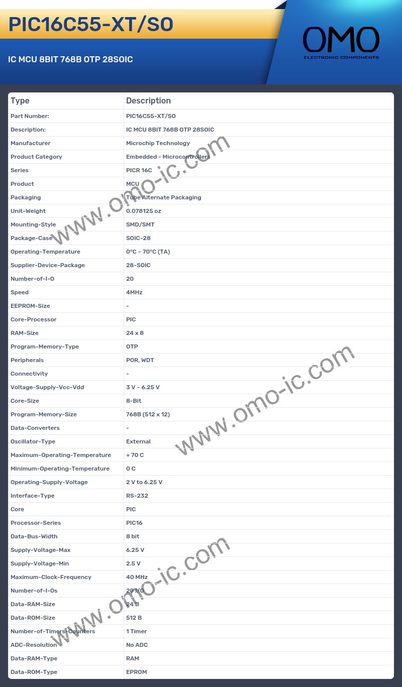 PIC16C55-XT/SO