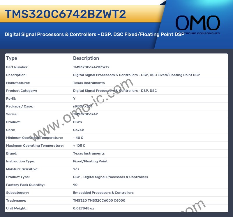 TMS320C6742BZWT2