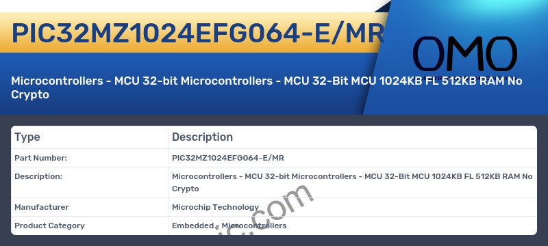 PIC32MZ1024EFG064-E/MR