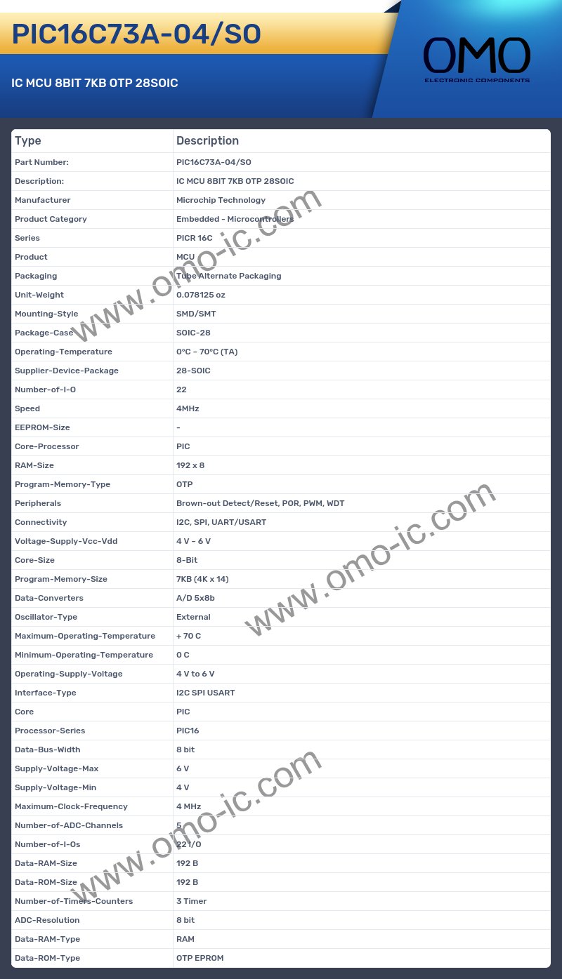 PIC16C73A-04/SO