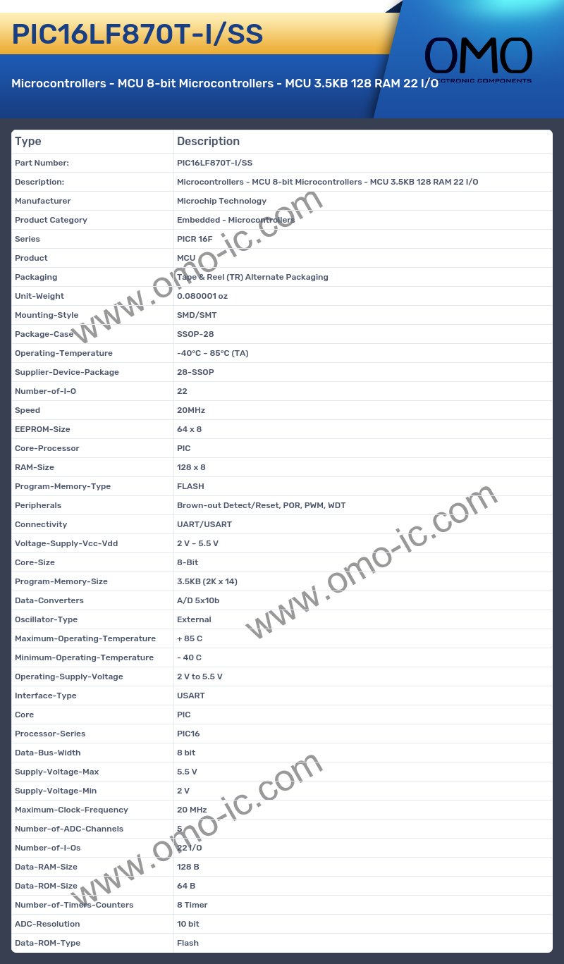 PIC16LF870T-I/SS