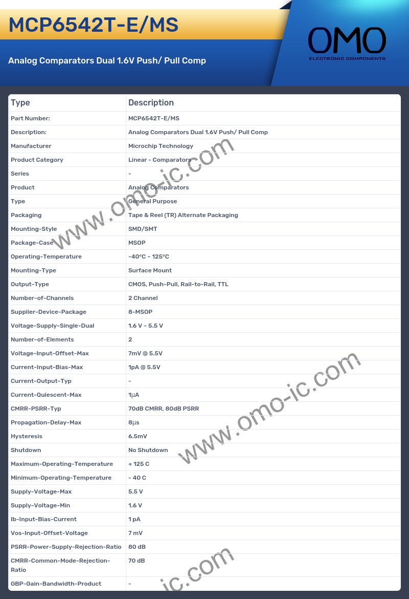 MCP6542T-E/MS