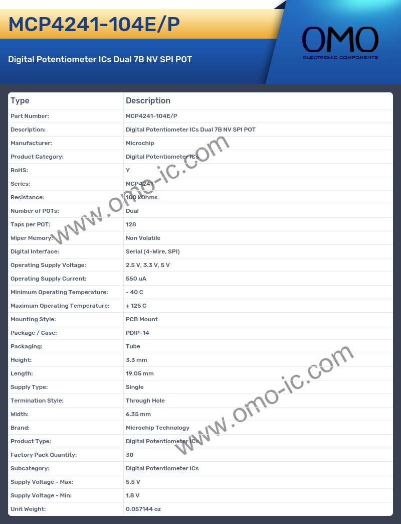 MCP4241-104E/P
