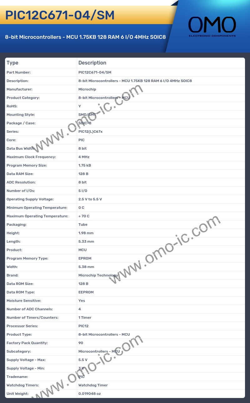PIC12C671-04/SM