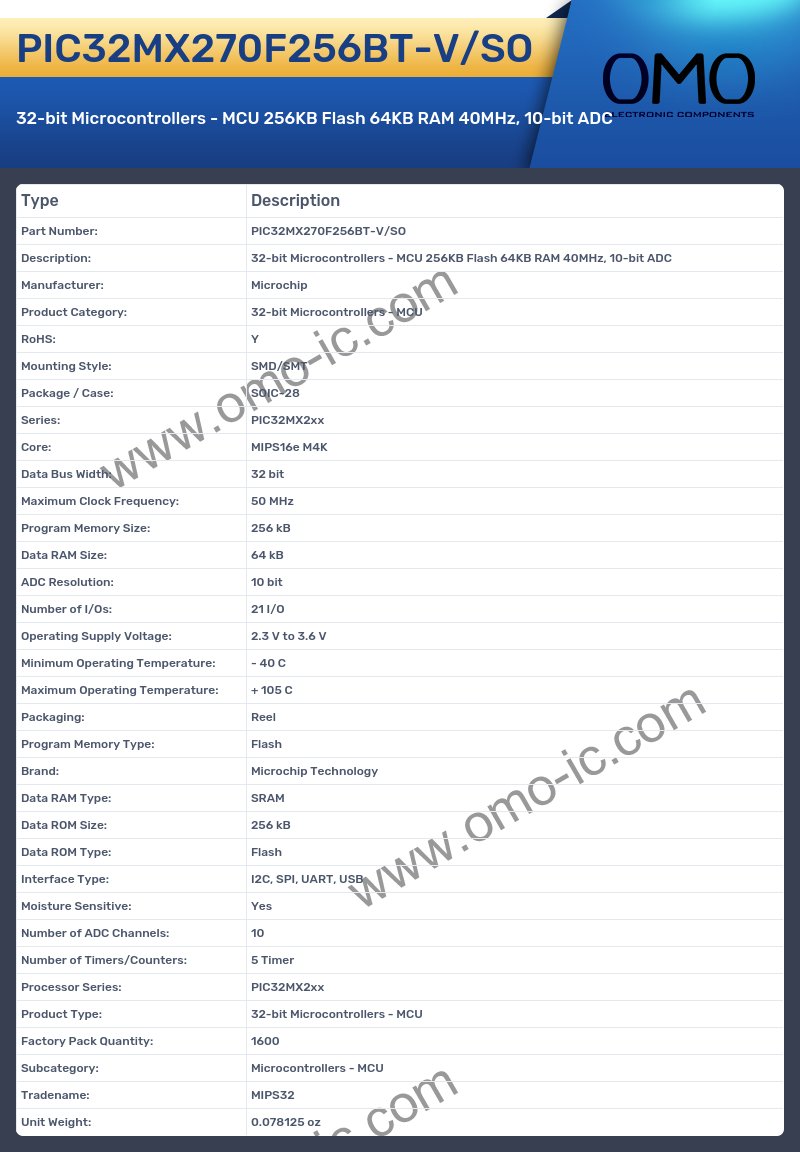 PIC32MX270F256BT-V/SO