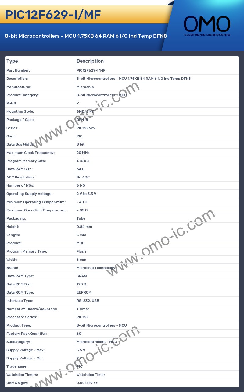 PIC12F629-I/MF