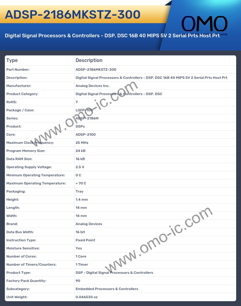 ADSP-2186MKSTZ-300
