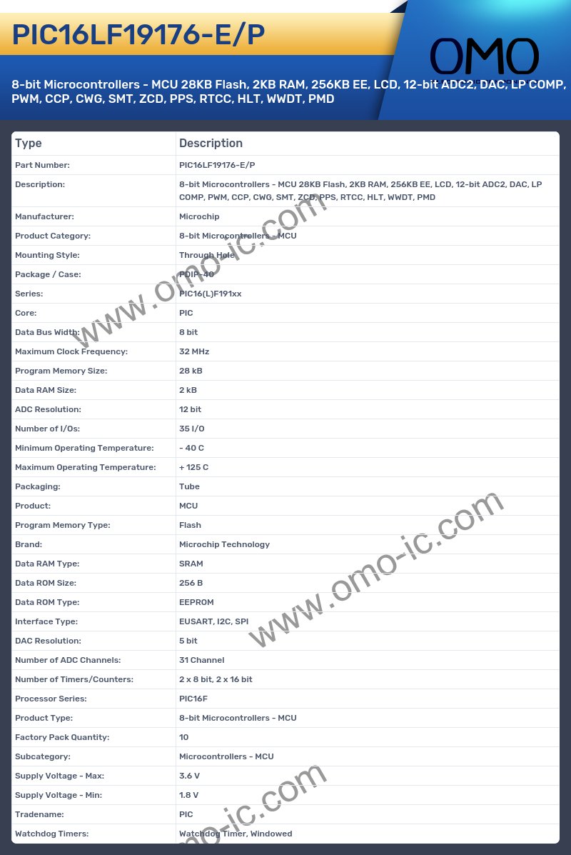 PIC16LF19176-E/P