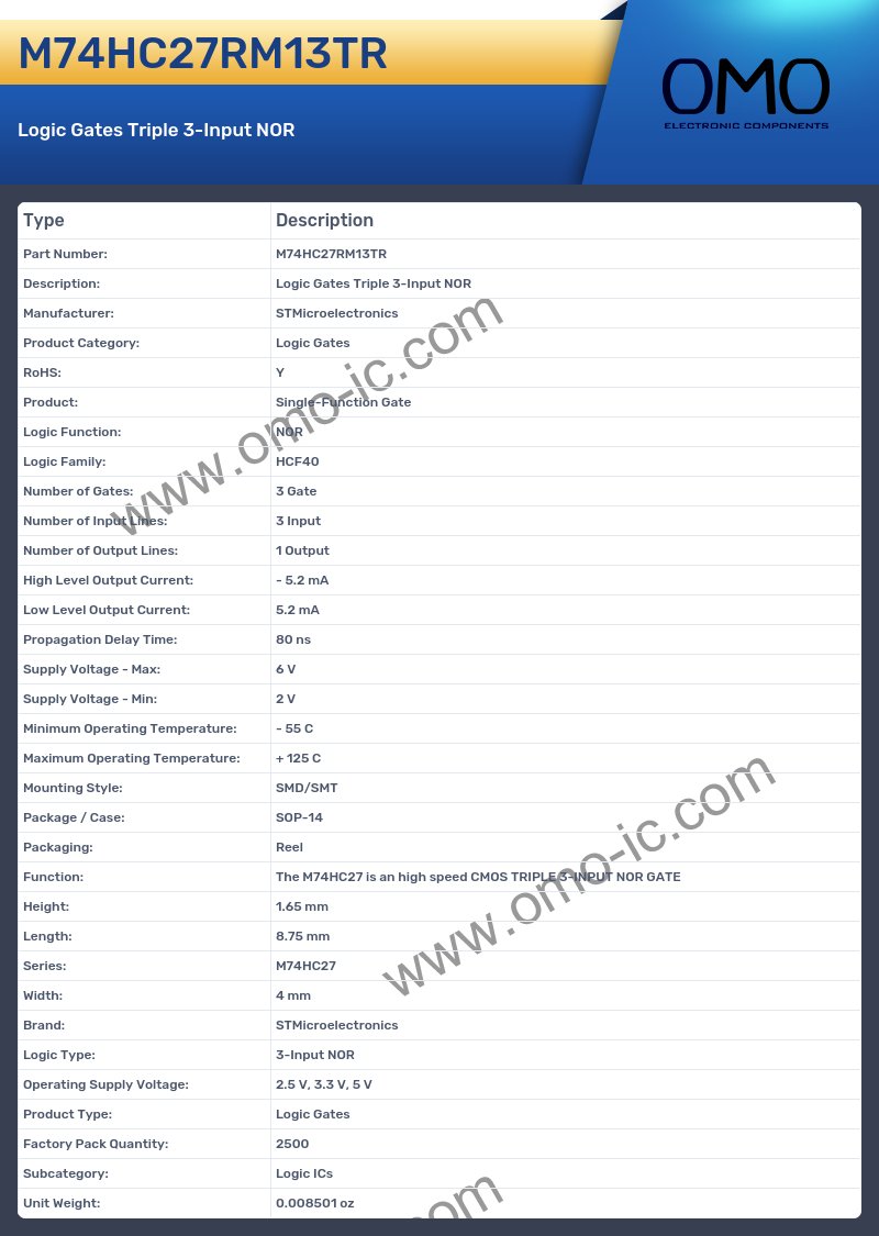 M74HC27RM13TR