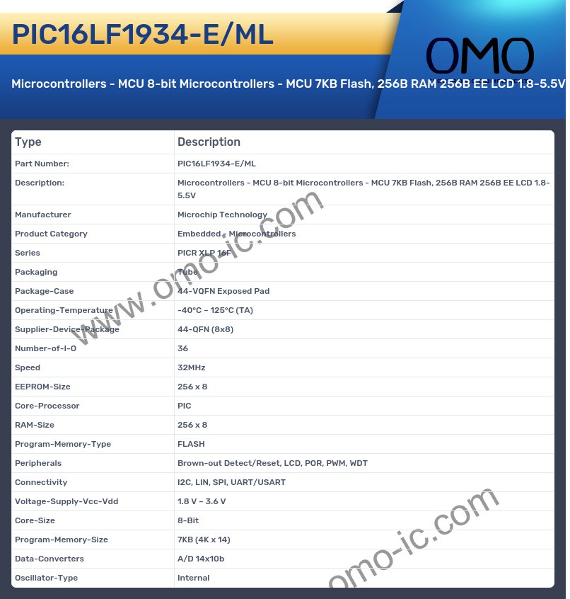 PIC16LF1934-E/ML