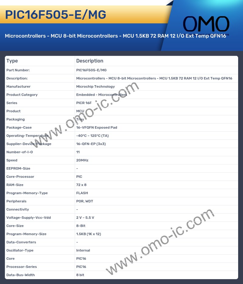 PIC16F505-E/MG