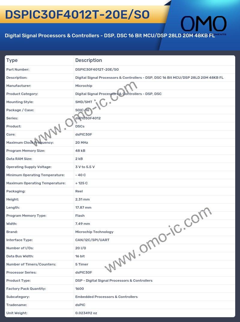 DSPIC30F4012T-20E/SO