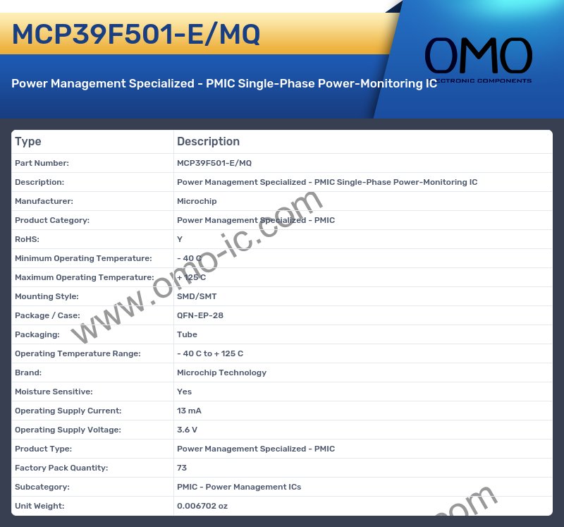 MCP39F501-E/MQ
