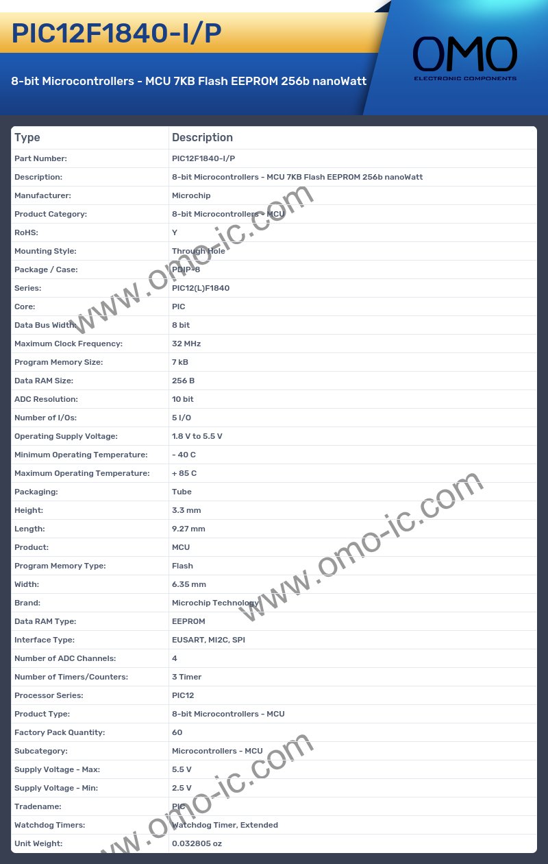 PIC12F1840-I/P