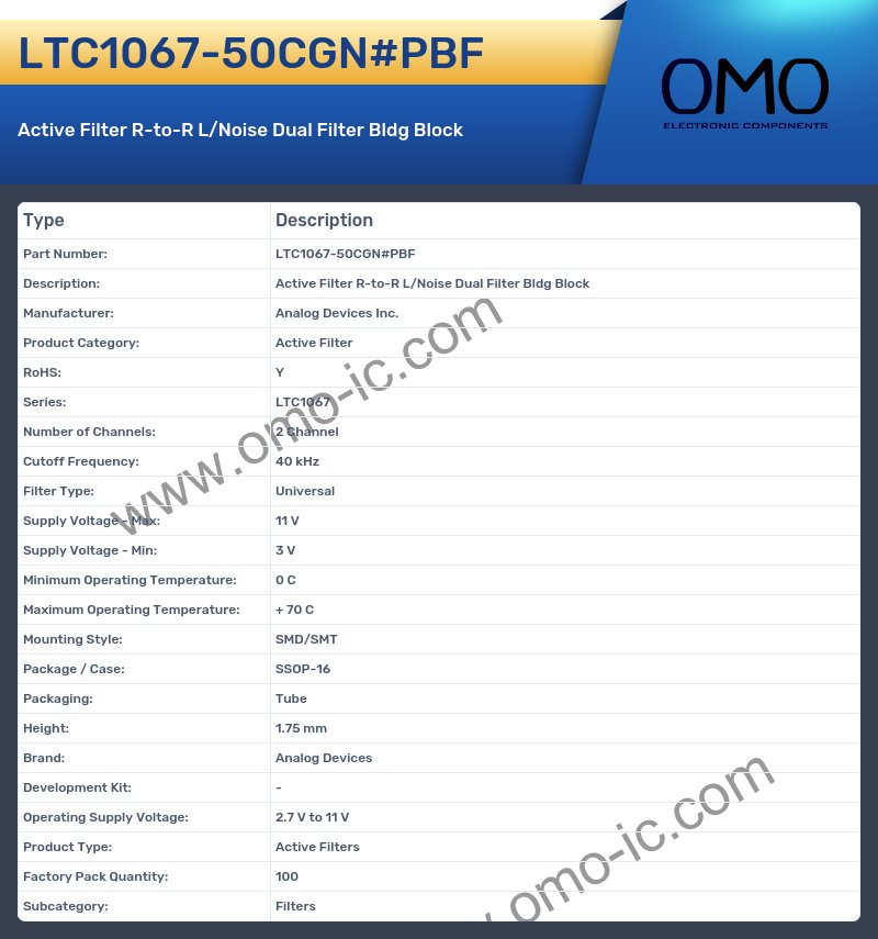 LTC1067-50CGN#PBF