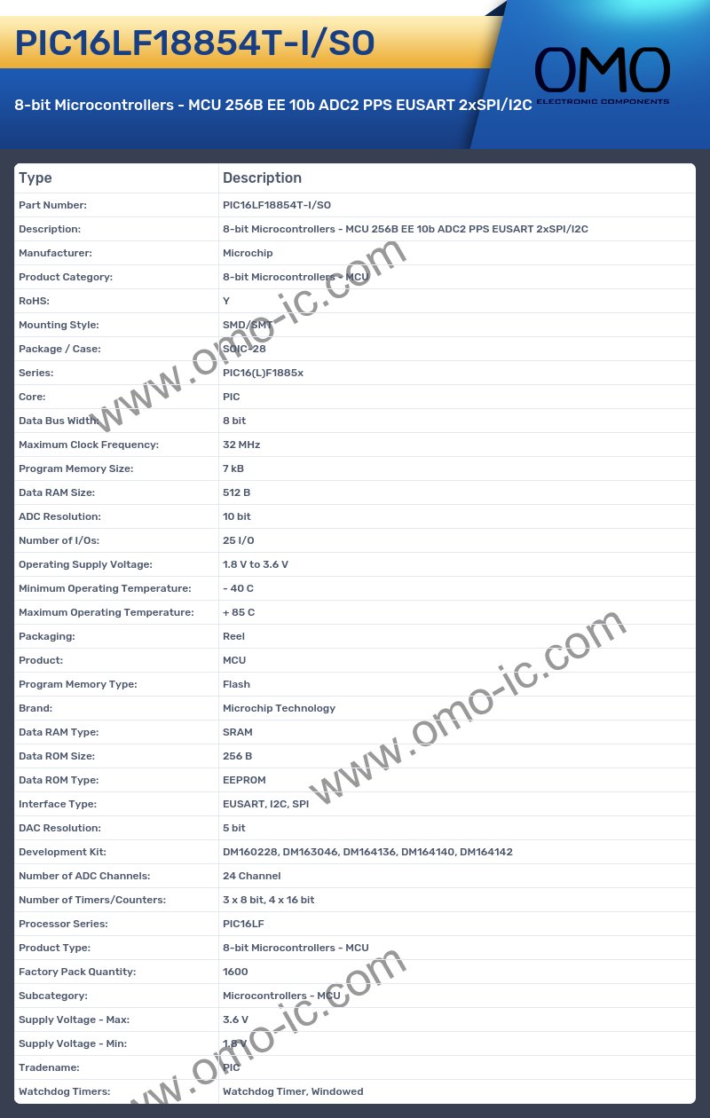 PIC16LF18854T-I/SO