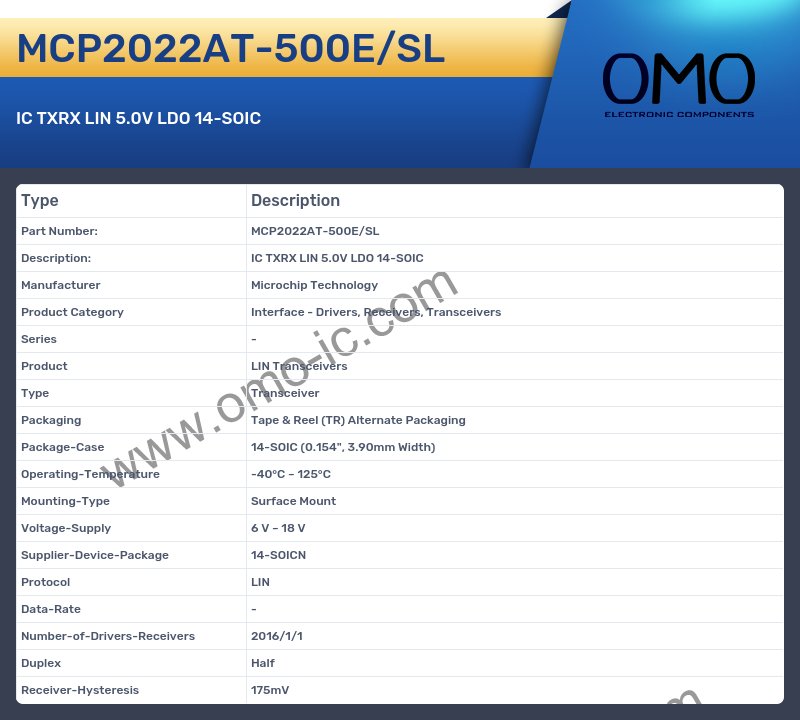 MCP2022AT-500E/SL