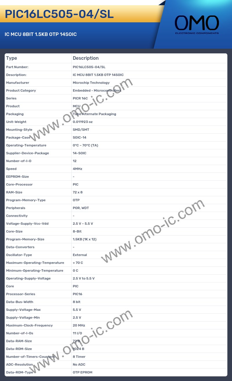 PIC16LC505-04/SL