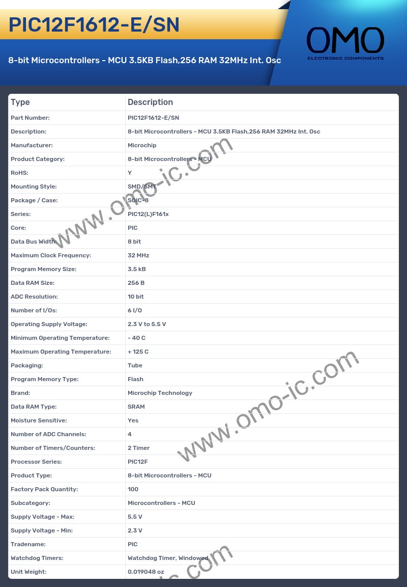 PIC12F1612-E/SN