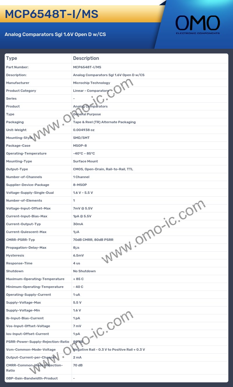 MCP6548T-I/MS