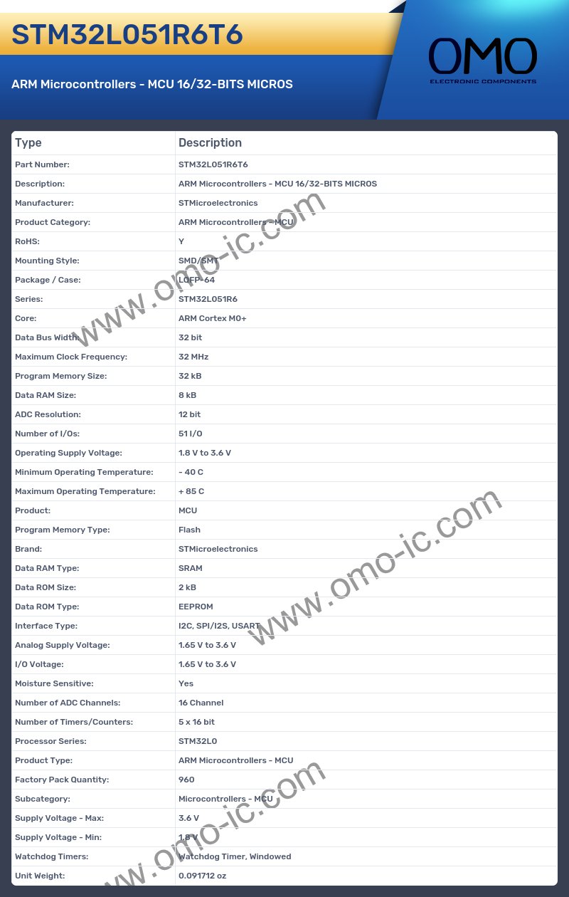 STM32L051R6T6