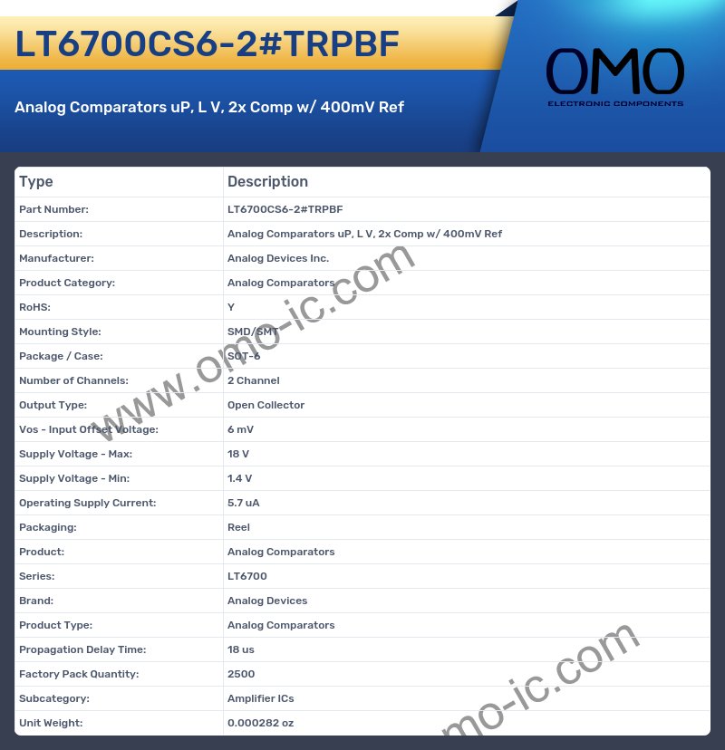 LT6700CS6-2#TRPBF