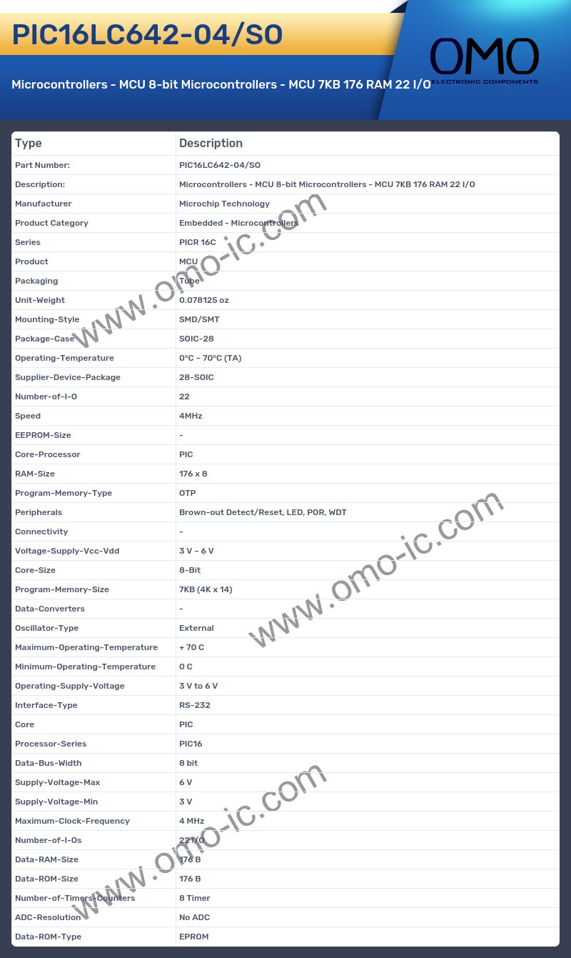 PIC16LC642-04/SO
