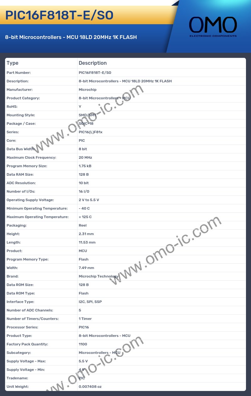 PIC16F818T-E/SO