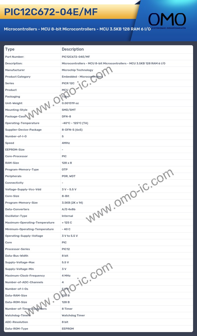 PIC12C672-04E/MF