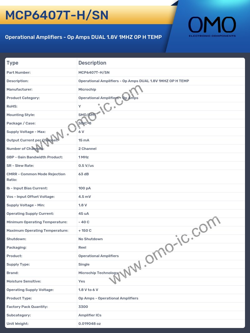 MCP6407T-H/SN