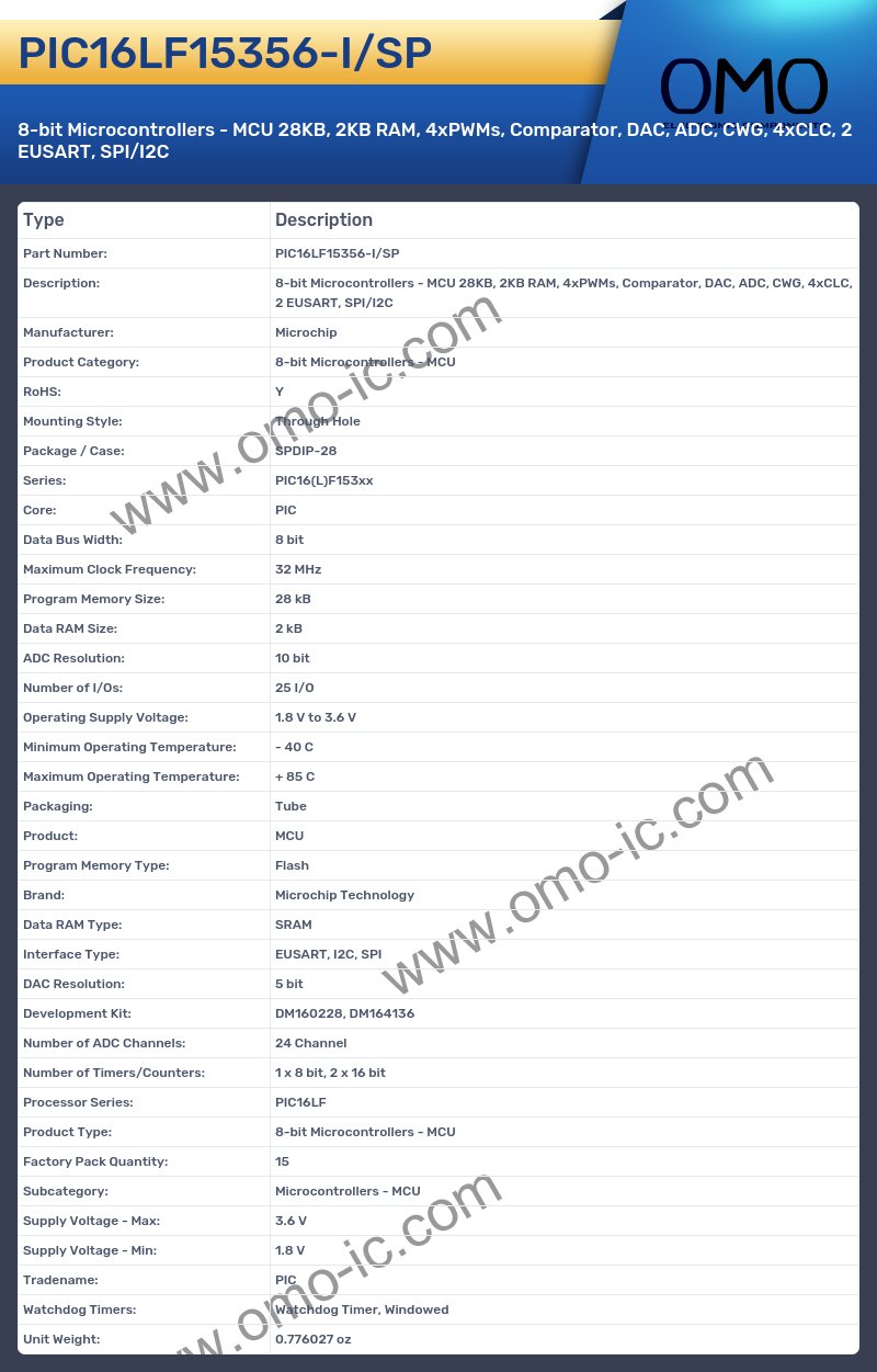 PIC16LF15356-I/SP