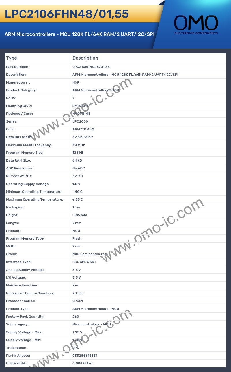 LPC2106FHN48/01,55