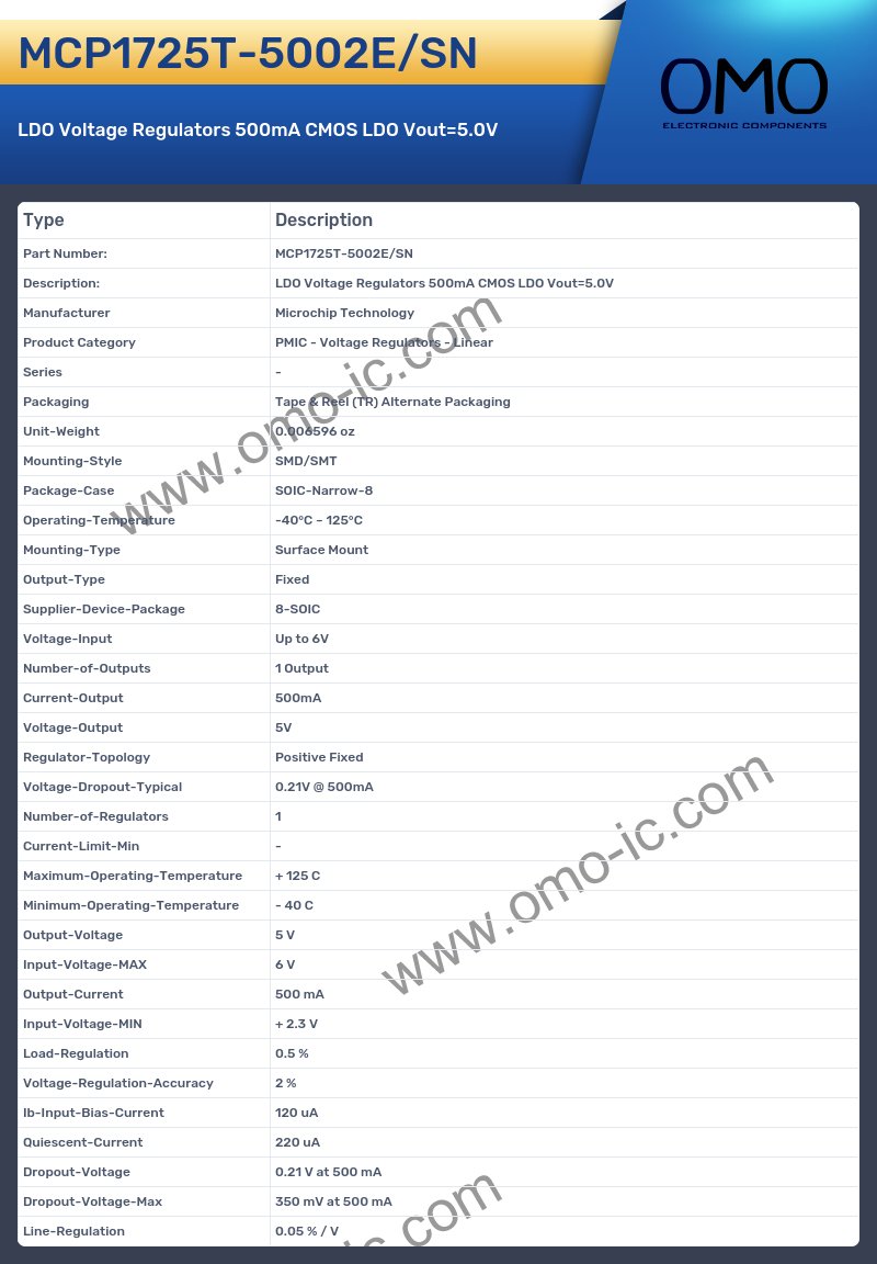 MCP1725T-5002E/SN