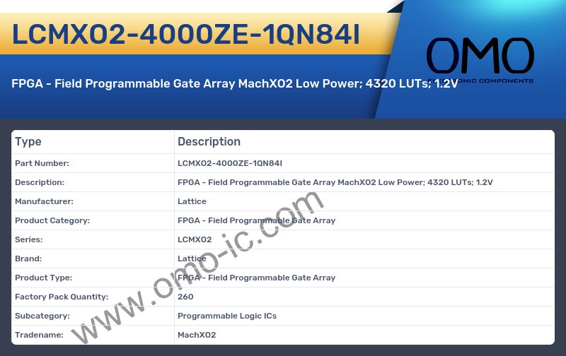 LCMXO2-4000ZE-1QN84I