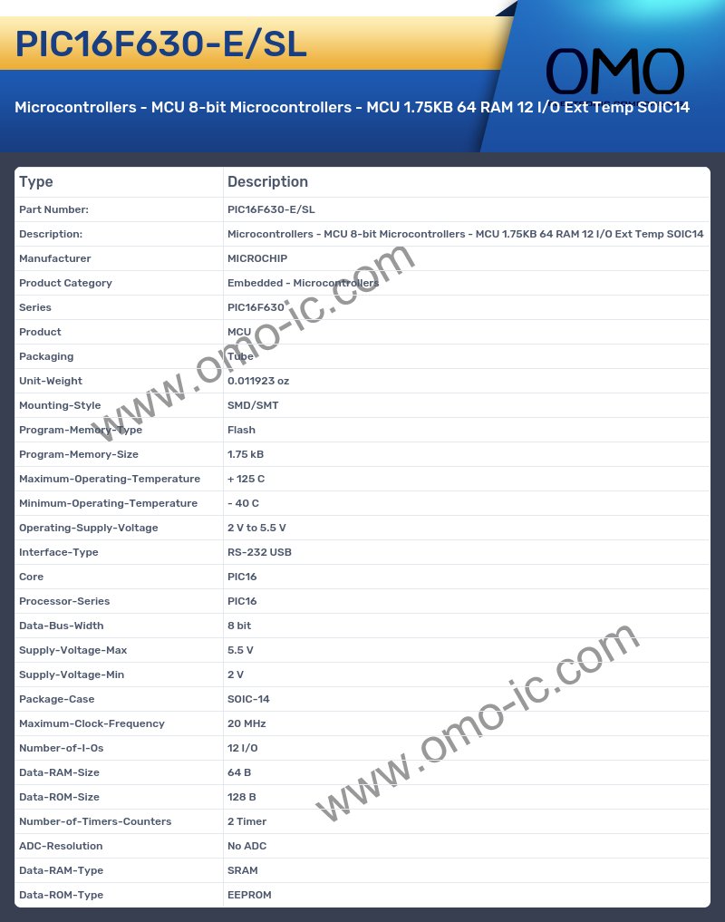 PIC16F630-E/SL