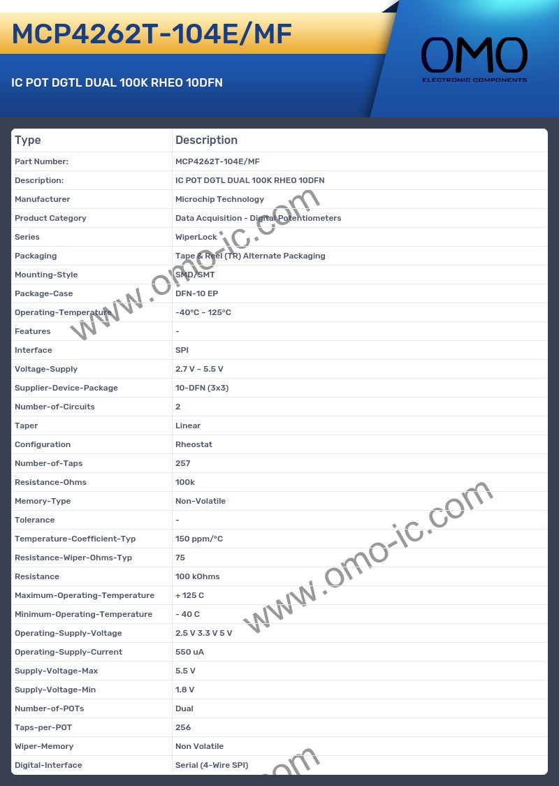 MCP4262T-104E/MF