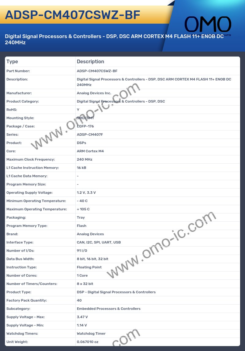 ADSP-CM407CSWZ-BF