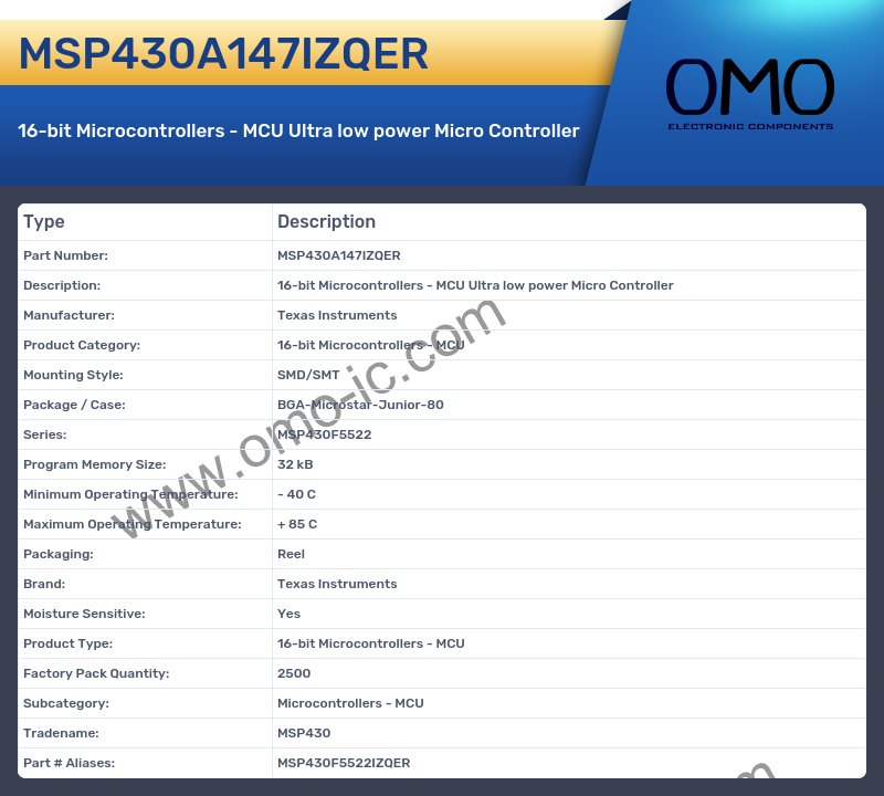 MSP430A147IZQER