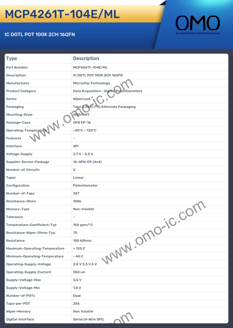 MCP4261T-104E/ML