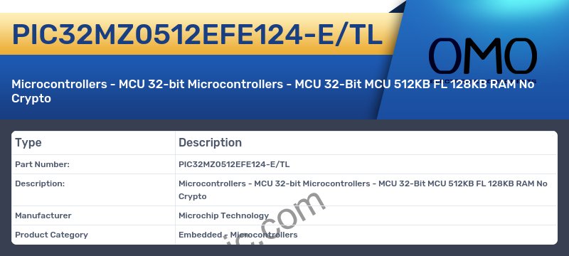 PIC32MZ0512EFE124-E/TL