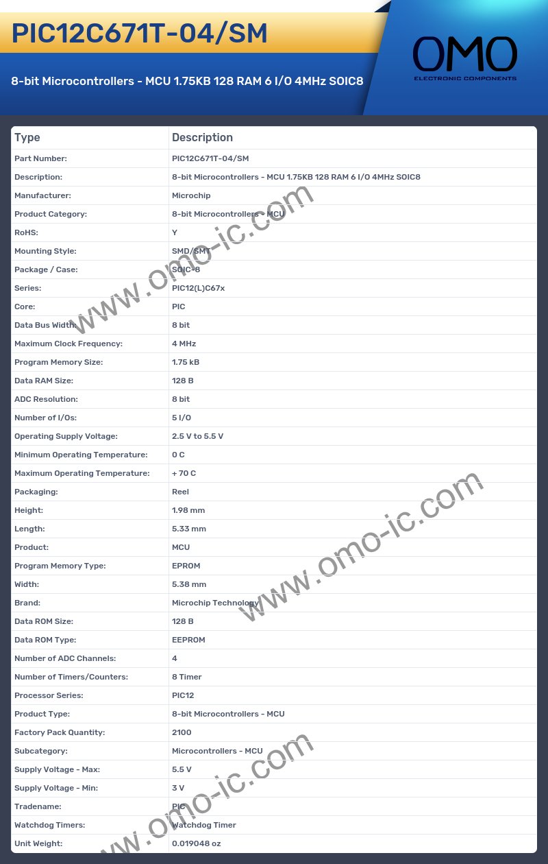 PIC12C671T-04/SM