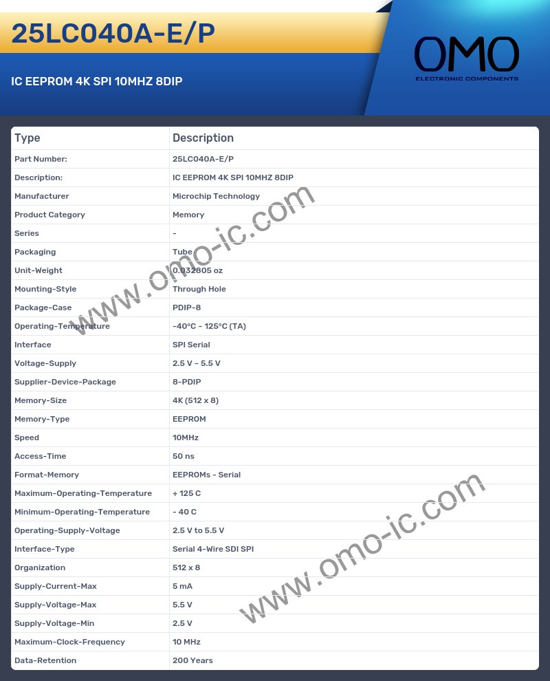 25LC040A-E/P