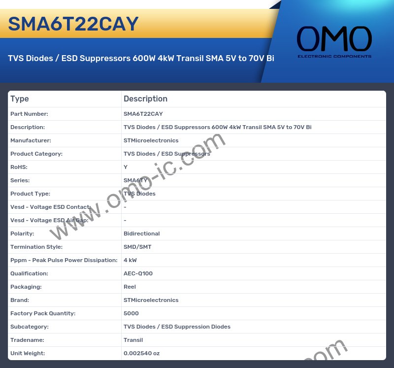SMA6T22CAY