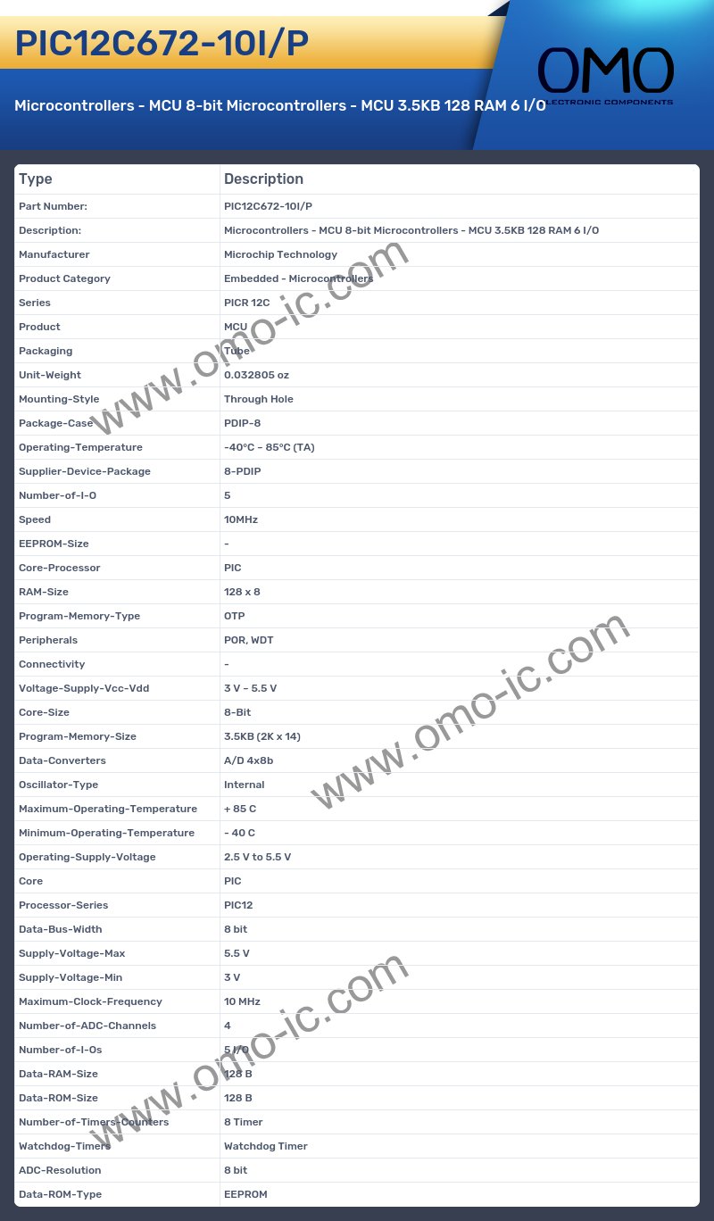 PIC12C672-10I/P