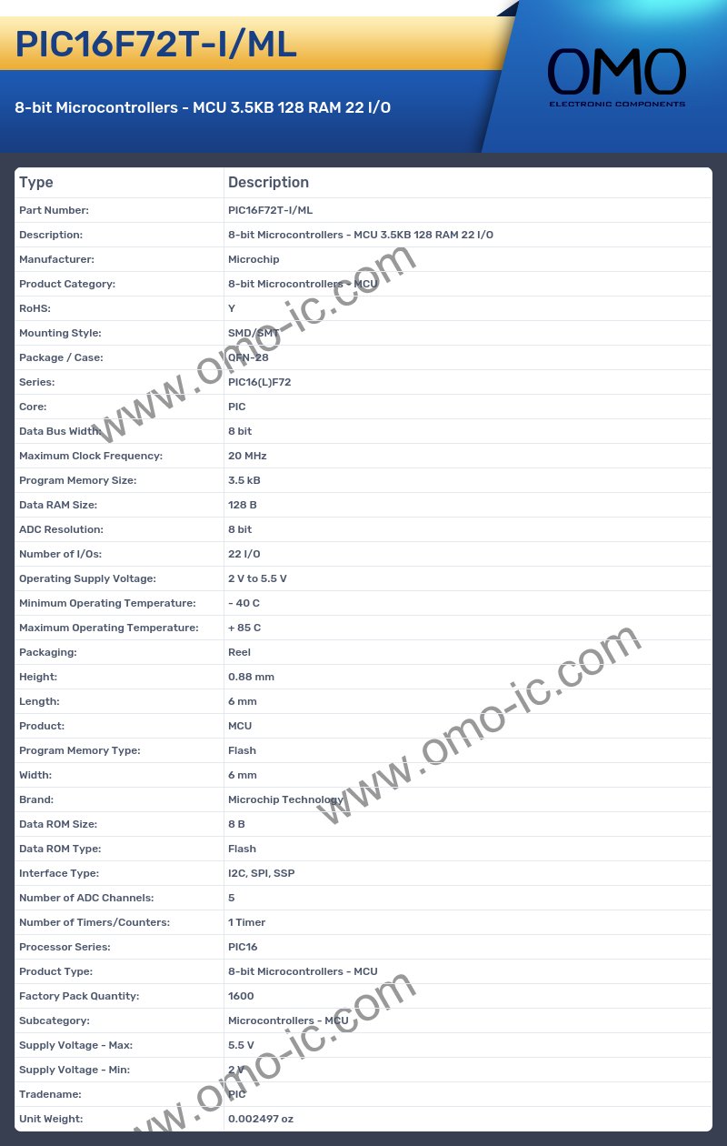 PIC16F72T-I/ML