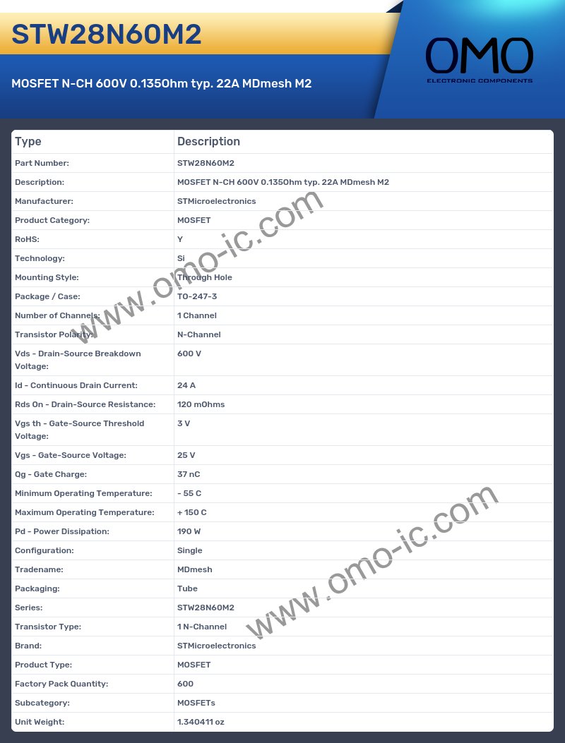 STW28N60M2