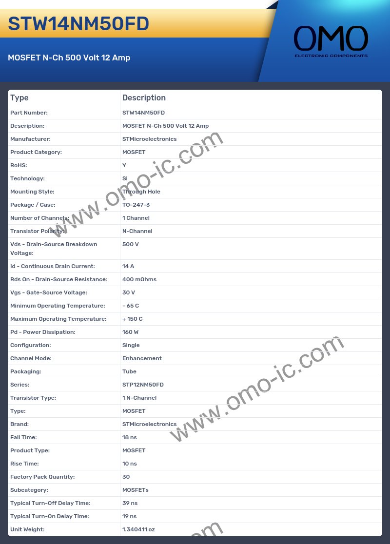STW14NM50FD