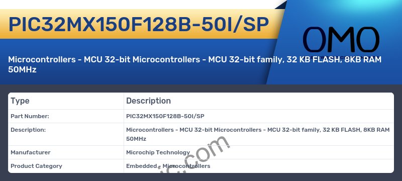 PIC32MX150F128B-50I/SP