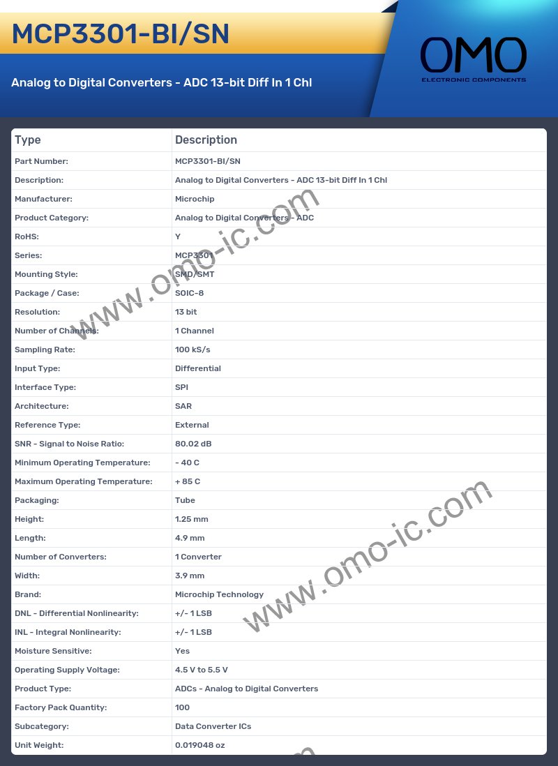 MCP3301-BI/SN