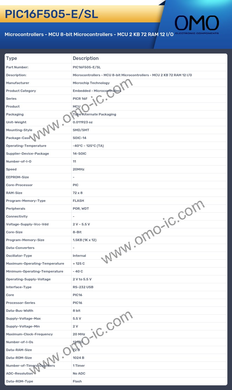 PIC16F505-E/SL